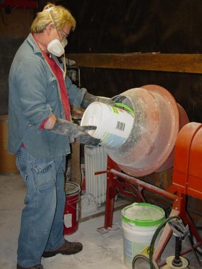 dumping batch into mixer