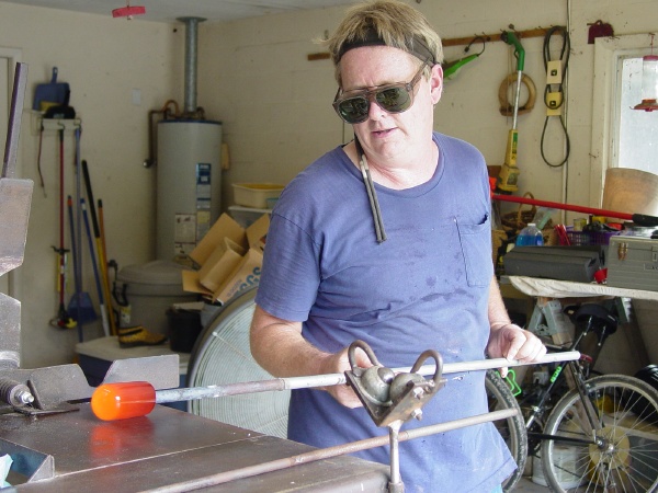 Marvering the glass color for furnace beads