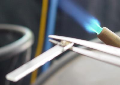 mashing with tweezers