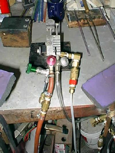 oxy propane lampwork  torch with compressed air